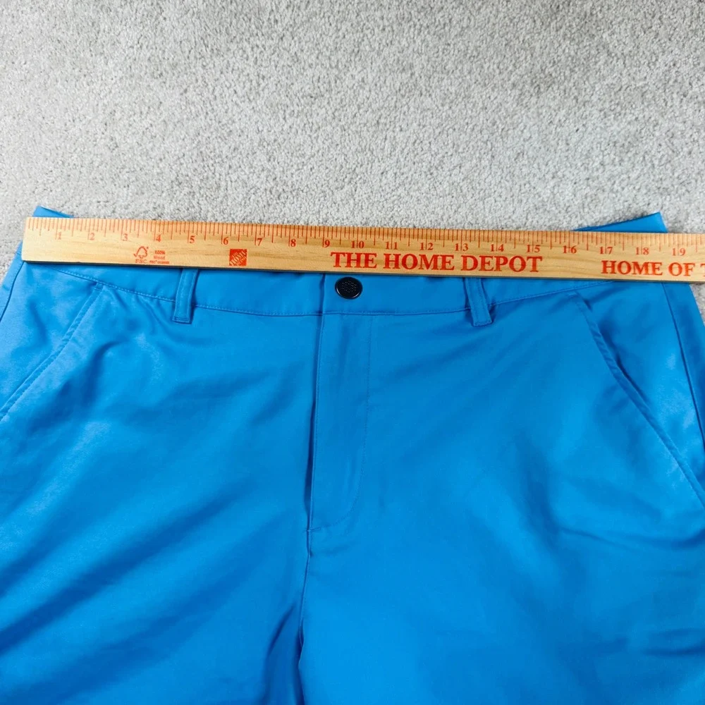 Puma Men Golf Shorts Blue W38 Solid Performance Activewear Polyester Regular Fit